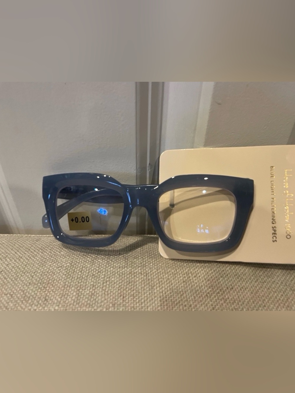 NWT House of Harlow 1960 Square Blue Light Filtering Glasses- Light Blue